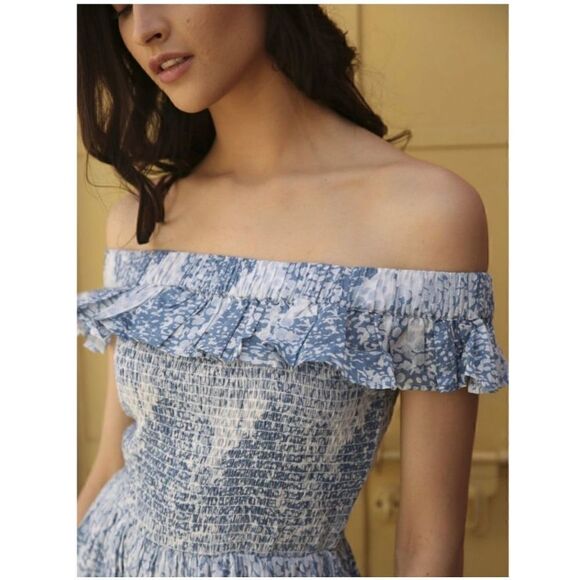 KAPARA LONDON FRIDA OFF SHOULDER PEASANT DRESS SIZE S/M NEW - Picture 3 of 11